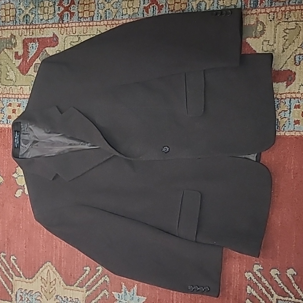 VTG CHOCOLATE BROWN CASHMERE WOVEN IN ITALY SPORT COAT BLAZER - Picture 4 of 11